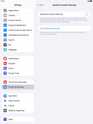 Press the indicator next to Press the indicator next to