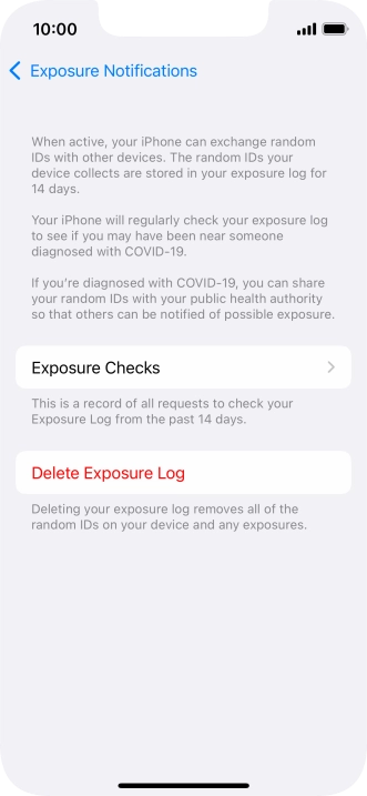Press Delete Exposure Log.