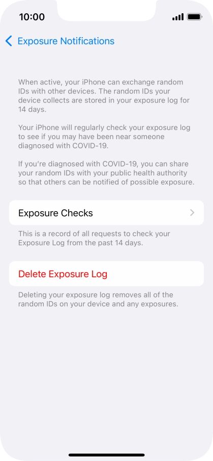 Press Delete Exposure Log.