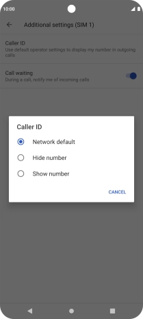 Press Show number to turn on caller identification.
