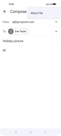 Press Attach file and go to the required folder.