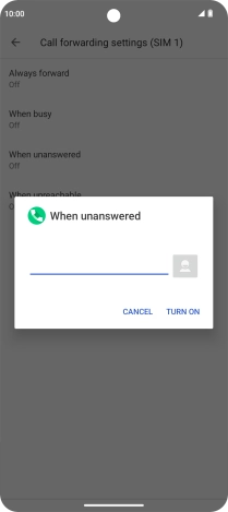 Key in +61414121121 and press TURN ON. Key in +61414121121 and press TURN ON.