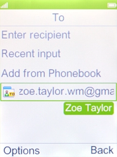 Press the Right selection key. Press the Right selection key.