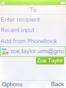 Press the Right selection key. Press the Right selection key.