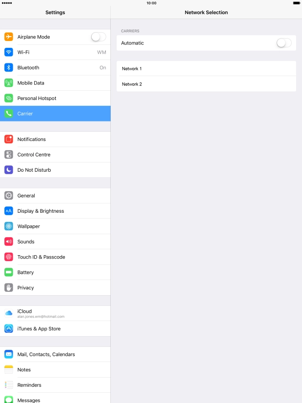 If you turn off the function, press the required network. If you turn off the function, press the required network.