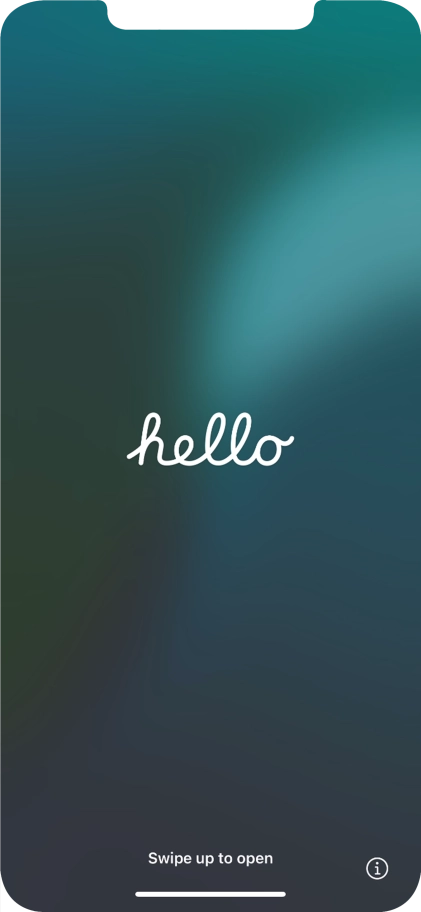 Slide your finger upwards starting from the bottom of the screen.