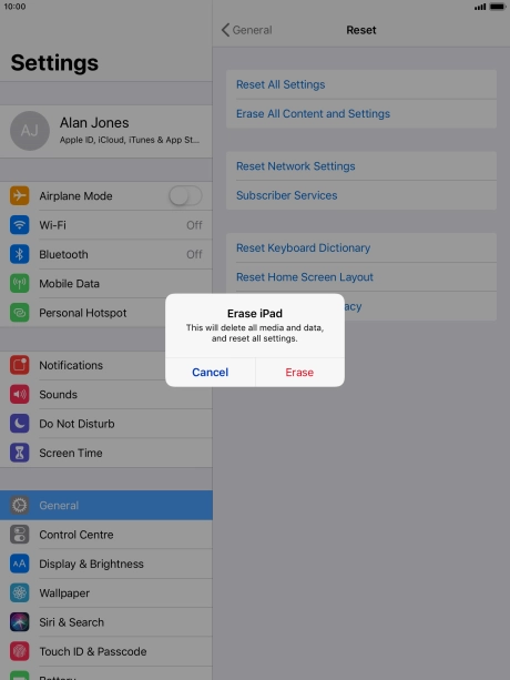 Press Erase. Press Erase.