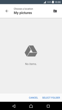 Press SELECT FOLDER. Press SELECT FOLDER.