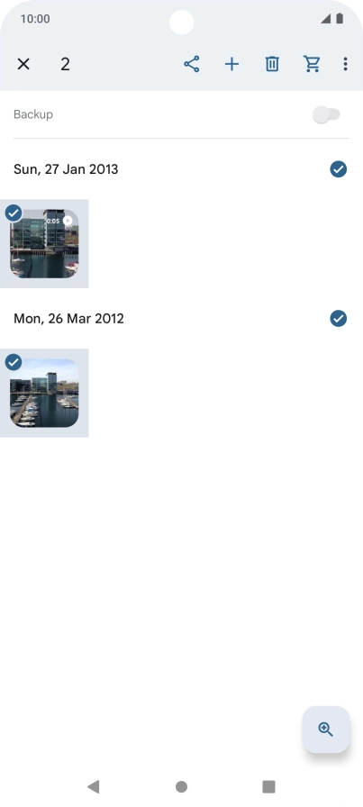 Press the share icon.