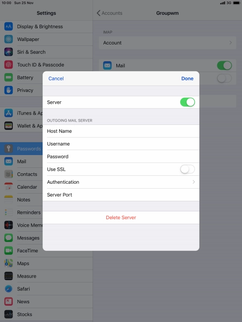 Press Authentication.