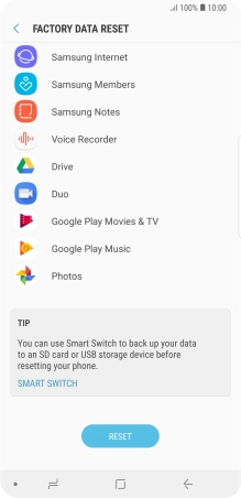 Press RESET. Press RESET.