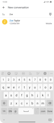 Press the required contact.