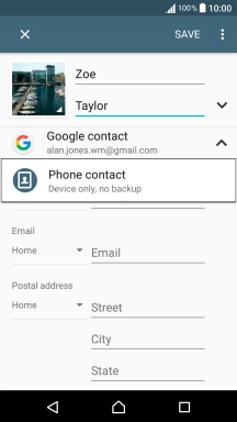 Press Phone contact.