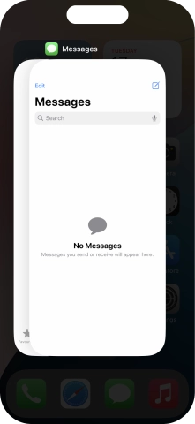 Slide upwards on the required application to end it.