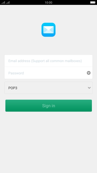Press Email address (Support all common mailboxes) and key in your email address.