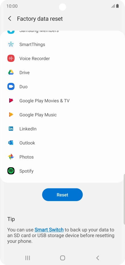Press Reset. Press Reset.