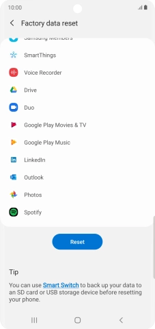 Press Reset. Press Reset.