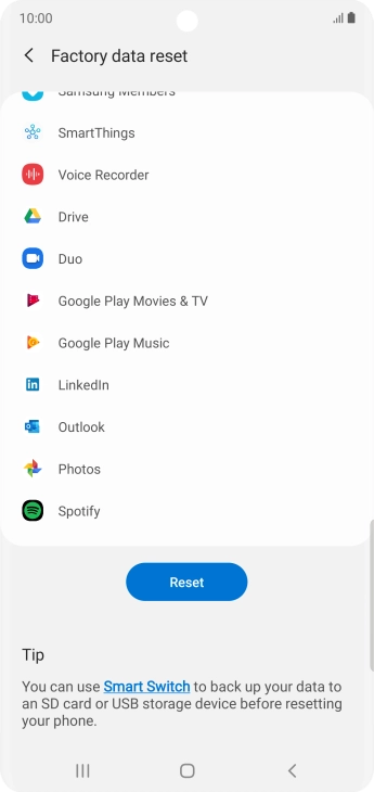 Press Reset. Press Reset.