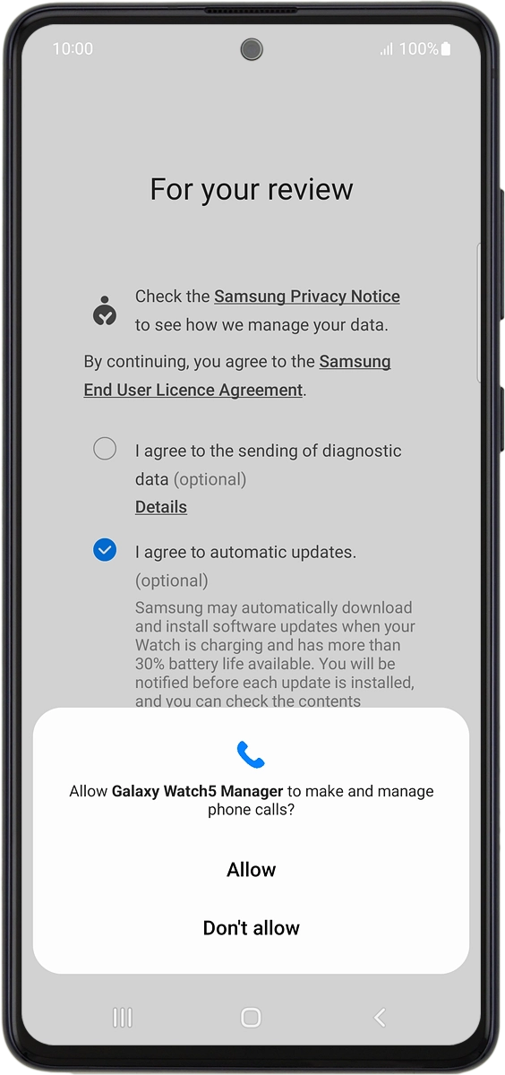 On your phone: Press Allow.
