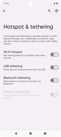 Press Wi-Fi hotspot.