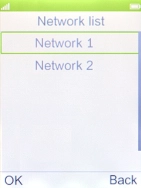 Select the required network.