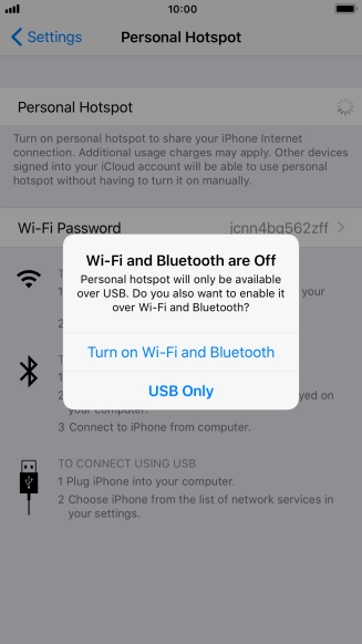 If Wi-Fi is turned off, press Turn on Wi-Fi and Bluetooth.