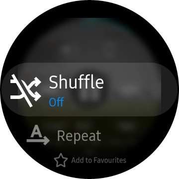 Press Repeat to turn the function on or off.