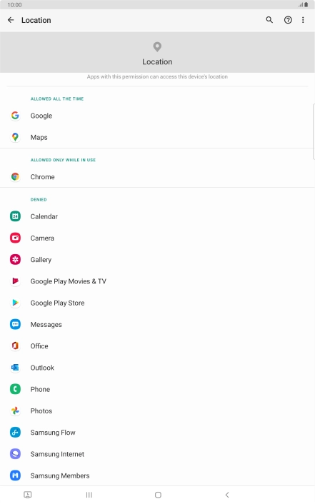 Press the required app.