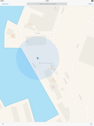 Press the search field. Press the search field.