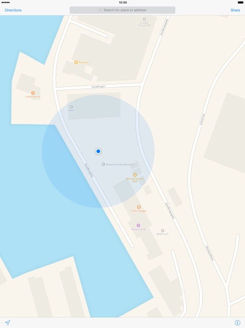 Press the search field. Press the search field.