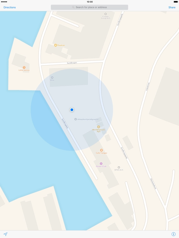 Press the search field. Press the search field.