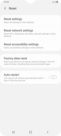 Press Factory data reset.