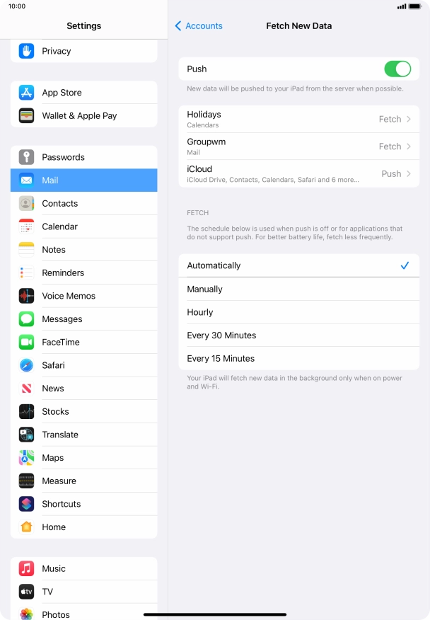 If you turn off the function, press the required setting. If you turn off the function, press the required setting.
