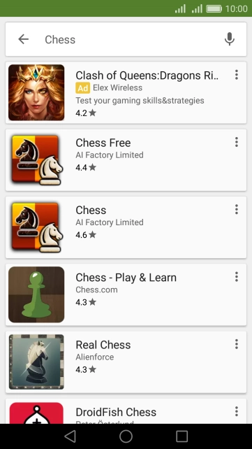 Press the required app.