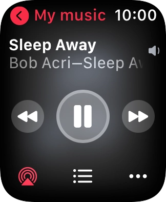 Turn the Digital Crown to select the required volume. Turn the Digital Crown to select the required volume.