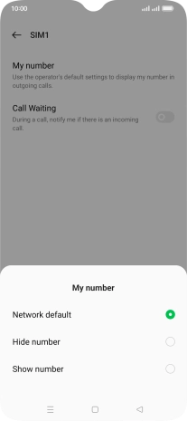 Press Show number to turn on caller identification.
