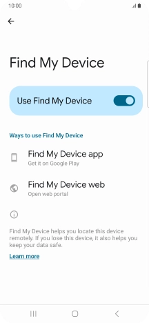 Press the Home key to return to the home screen.