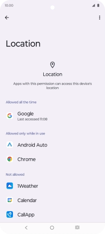 Press the required app.