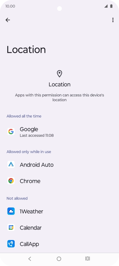 Press the required app.