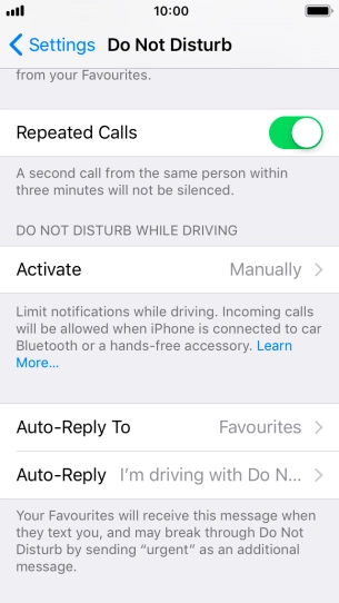 Press the indicator next to 