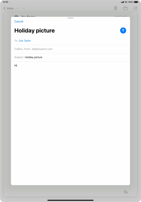 Press and hold the text input field until a pop-up menu is displayed.