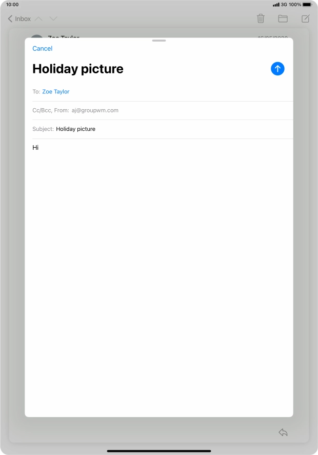 Press and hold the text input field until a pop-up menu is displayed.
