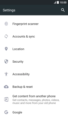 Press Backup & reset.