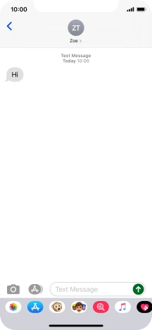 Slide your finger upwards starting from the bottom of the screen to return to the home screen.