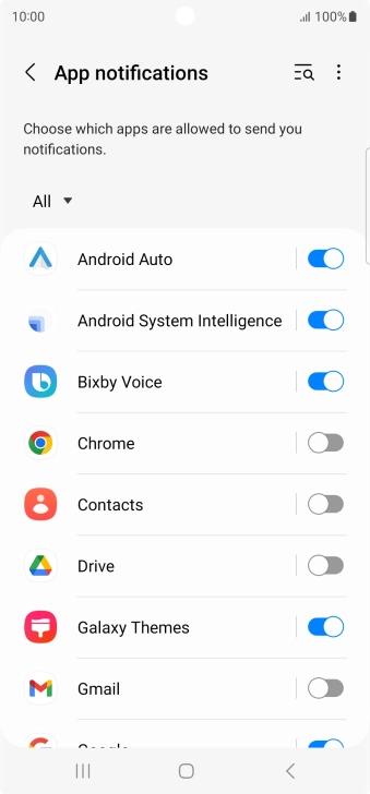 Press the drop down list.