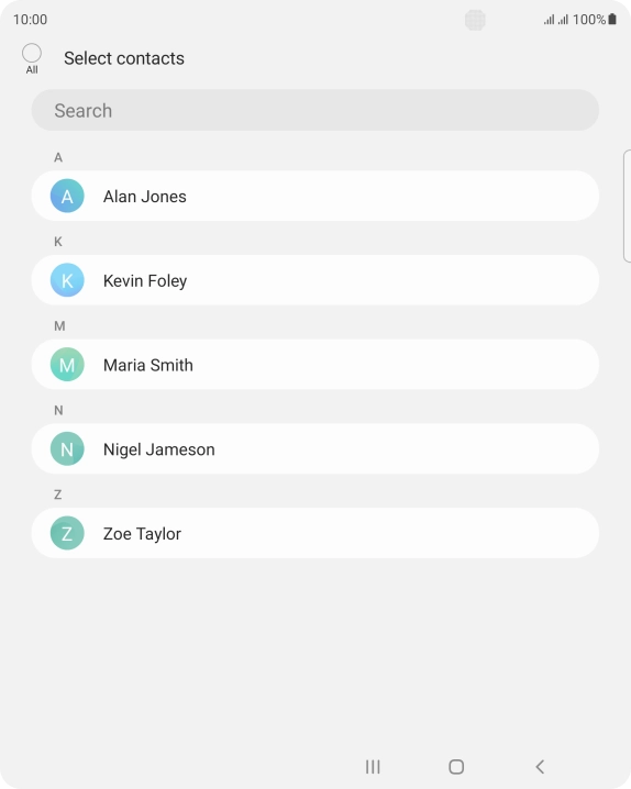 Press the field above 