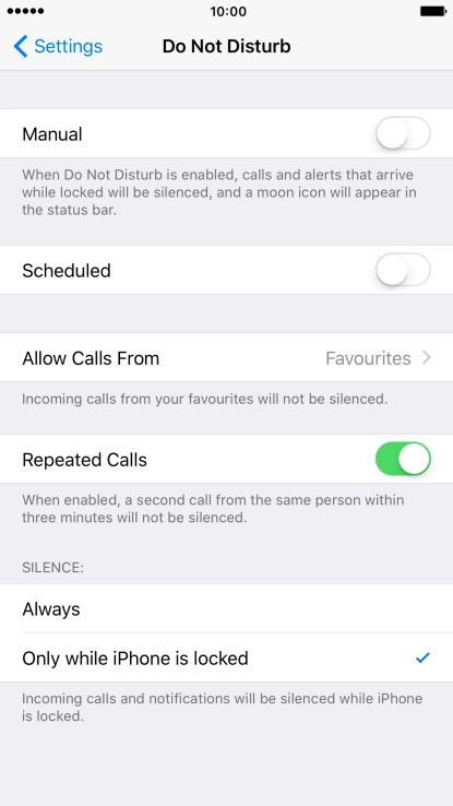 Press the indicator next to 
