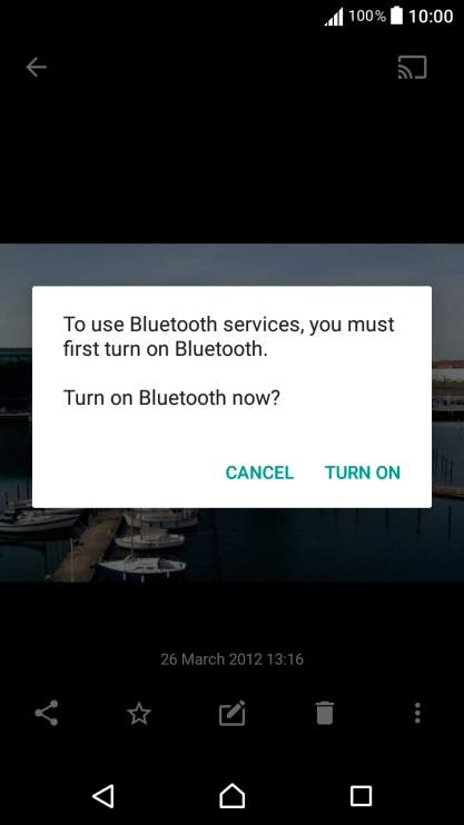 If Bluetooth is turned off, press TURN ON to turn it on.