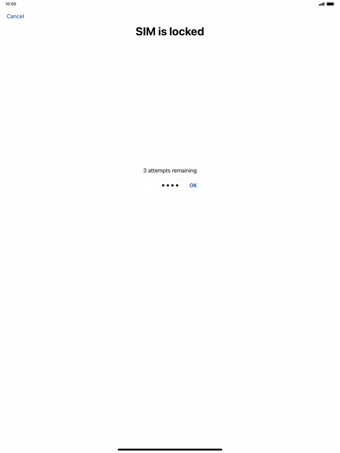 If your SIM is locked, key in your PIN and press OK.