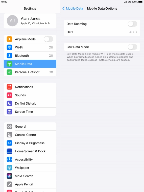 Press the indicator next to Press the indicator next to